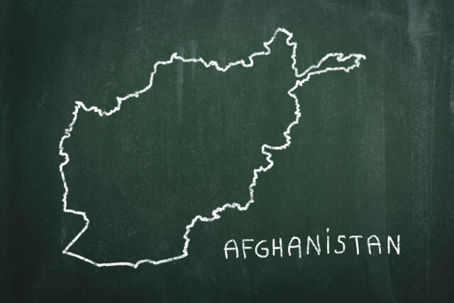 アフガニスタン地図・黒板